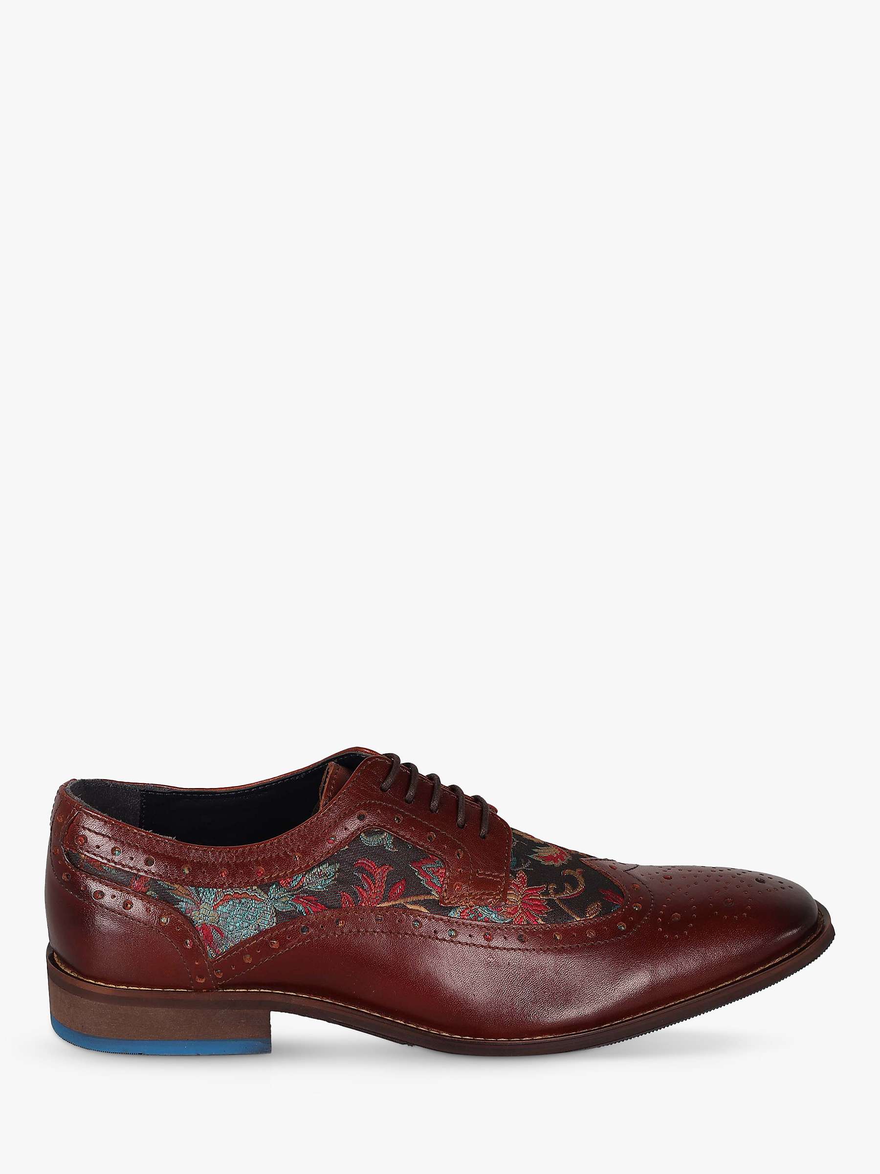 Buy Silver Street London Amen Collection Ennis Leather Brogues, Tan/Multi Online at johnlewis.com