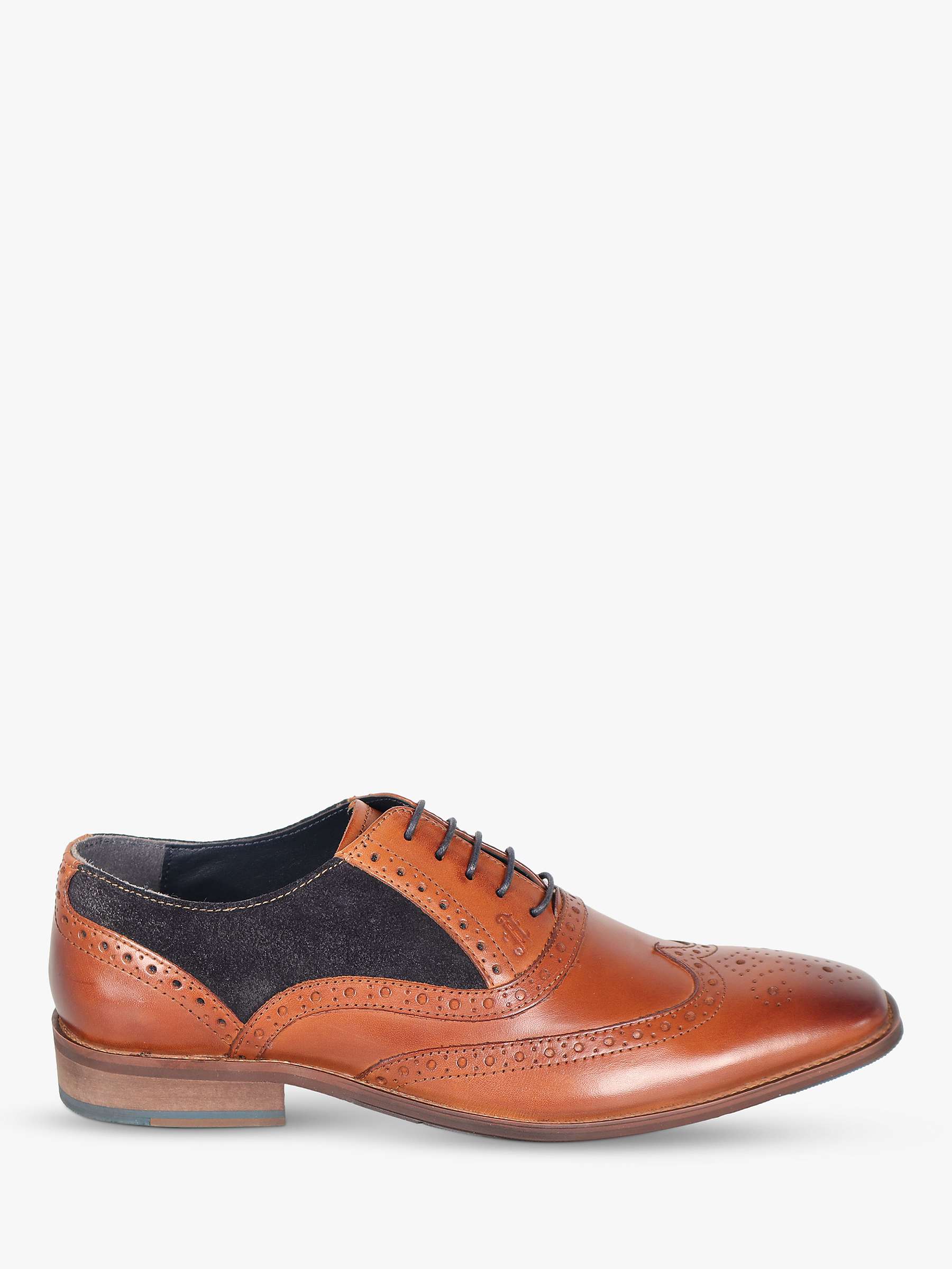 Buy Silver Street London Amen Collection Silgo Leather Brogues, Tan/Black Online at johnlewis.com