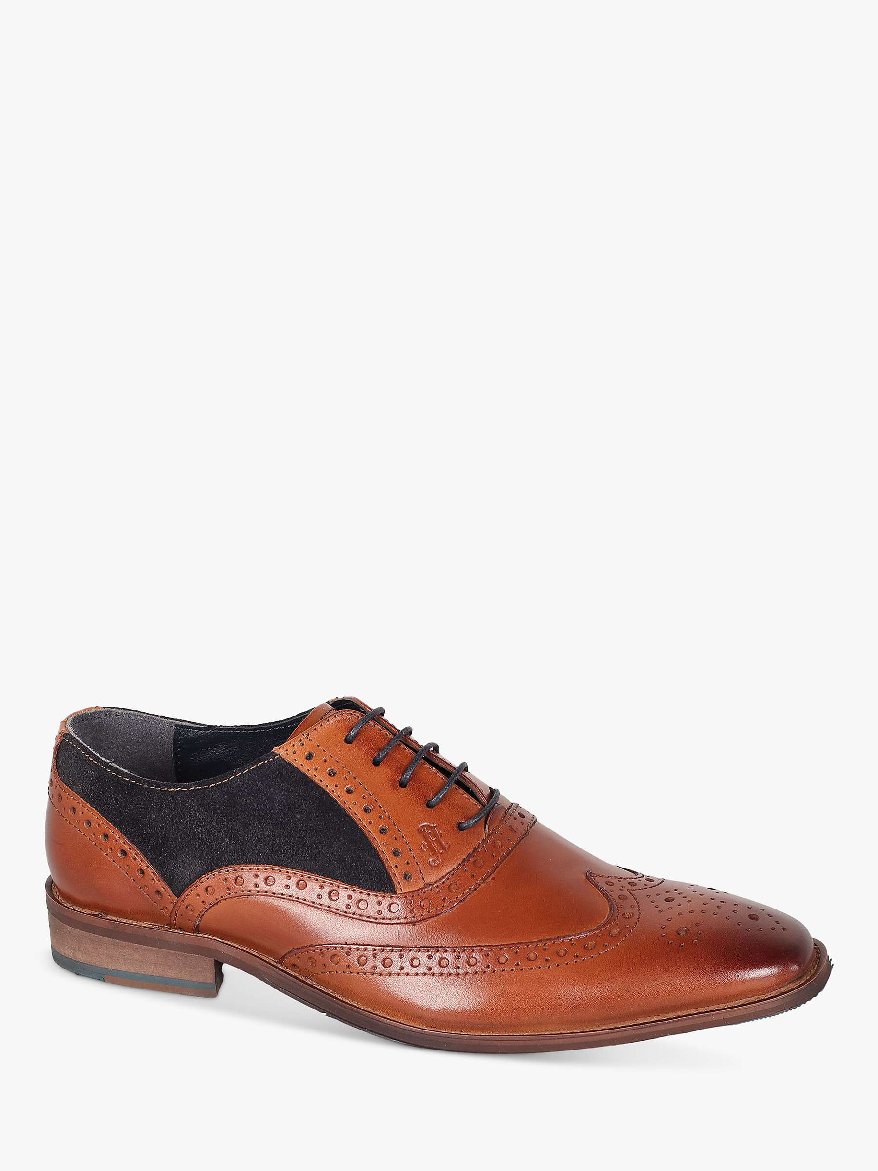 Buy Silver Street London Amen Collection Silgo Leather Brogues, Tan/Black Online at johnlewis.com