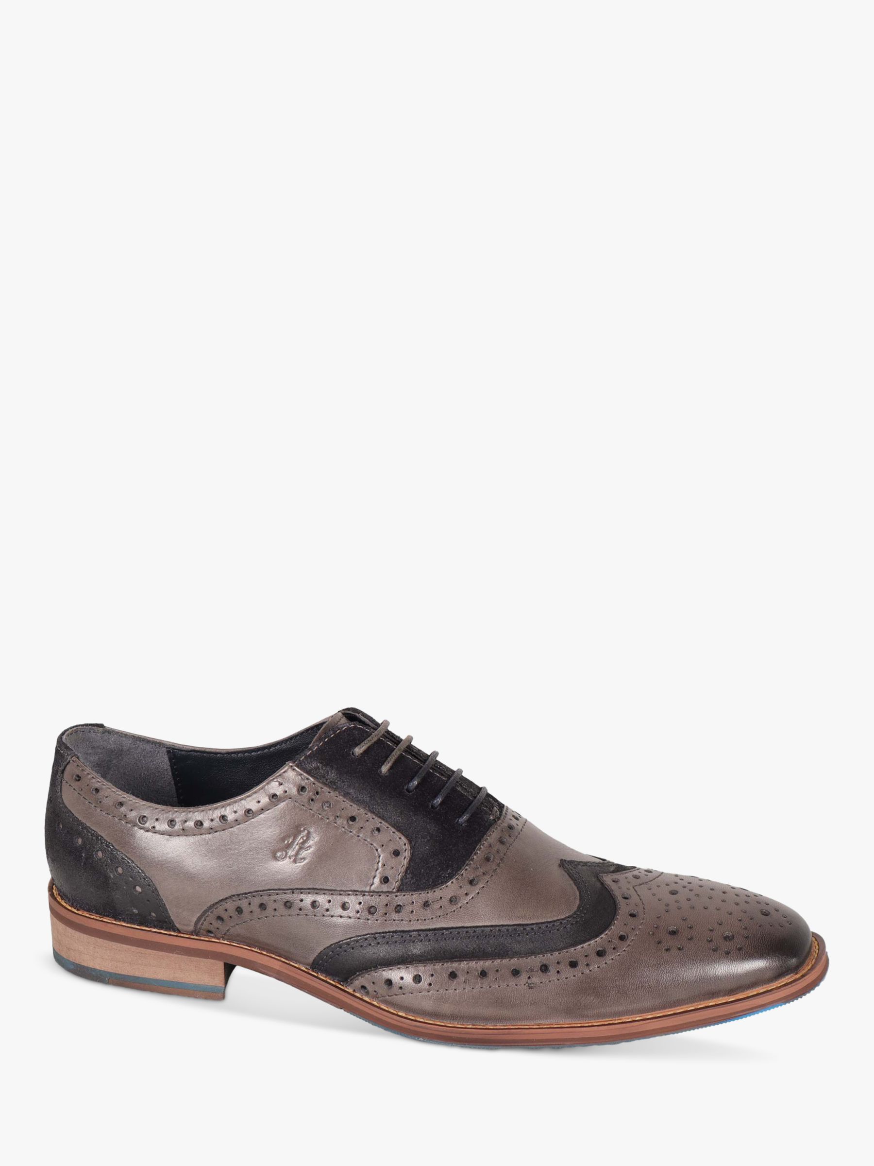 Silver Street London Amen Collection Galway Leather Brogues, Grey/Black ...