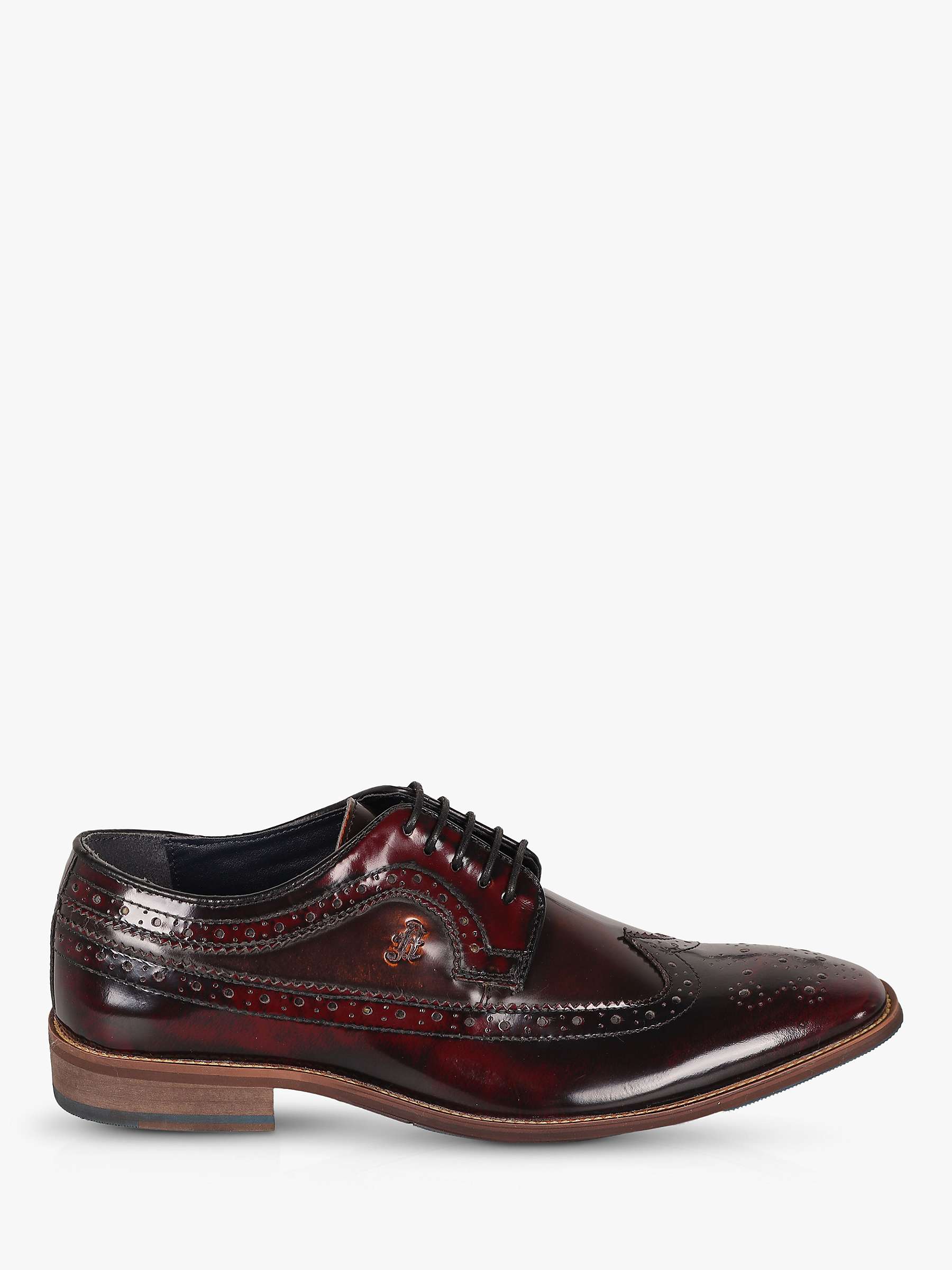 Buy Silver Street London Amen Collection Dublin Patent Leather Brogues, Oxblood Online at johnlewis.com