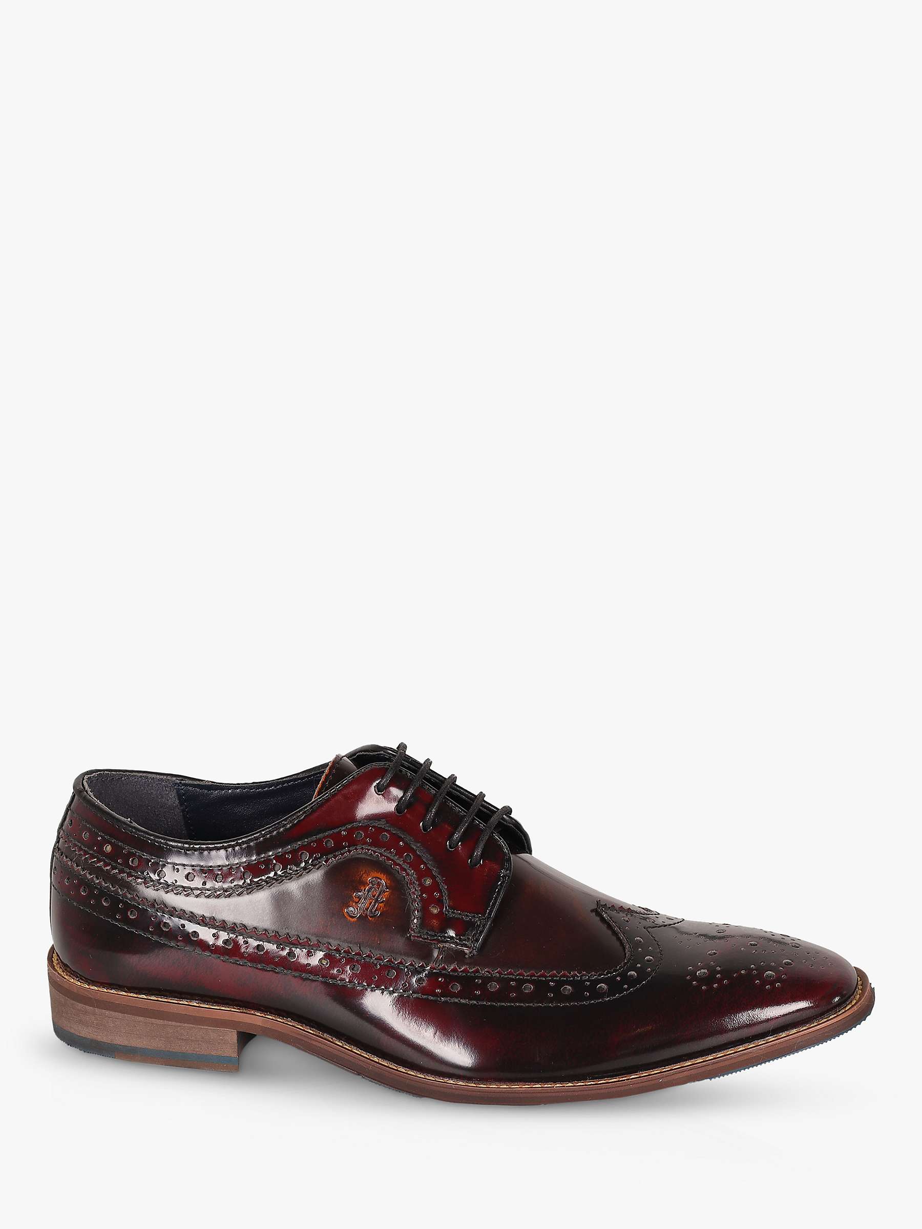 Buy Silver Street London Amen Collection Dublin Patent Leather Brogues, Oxblood Online at johnlewis.com