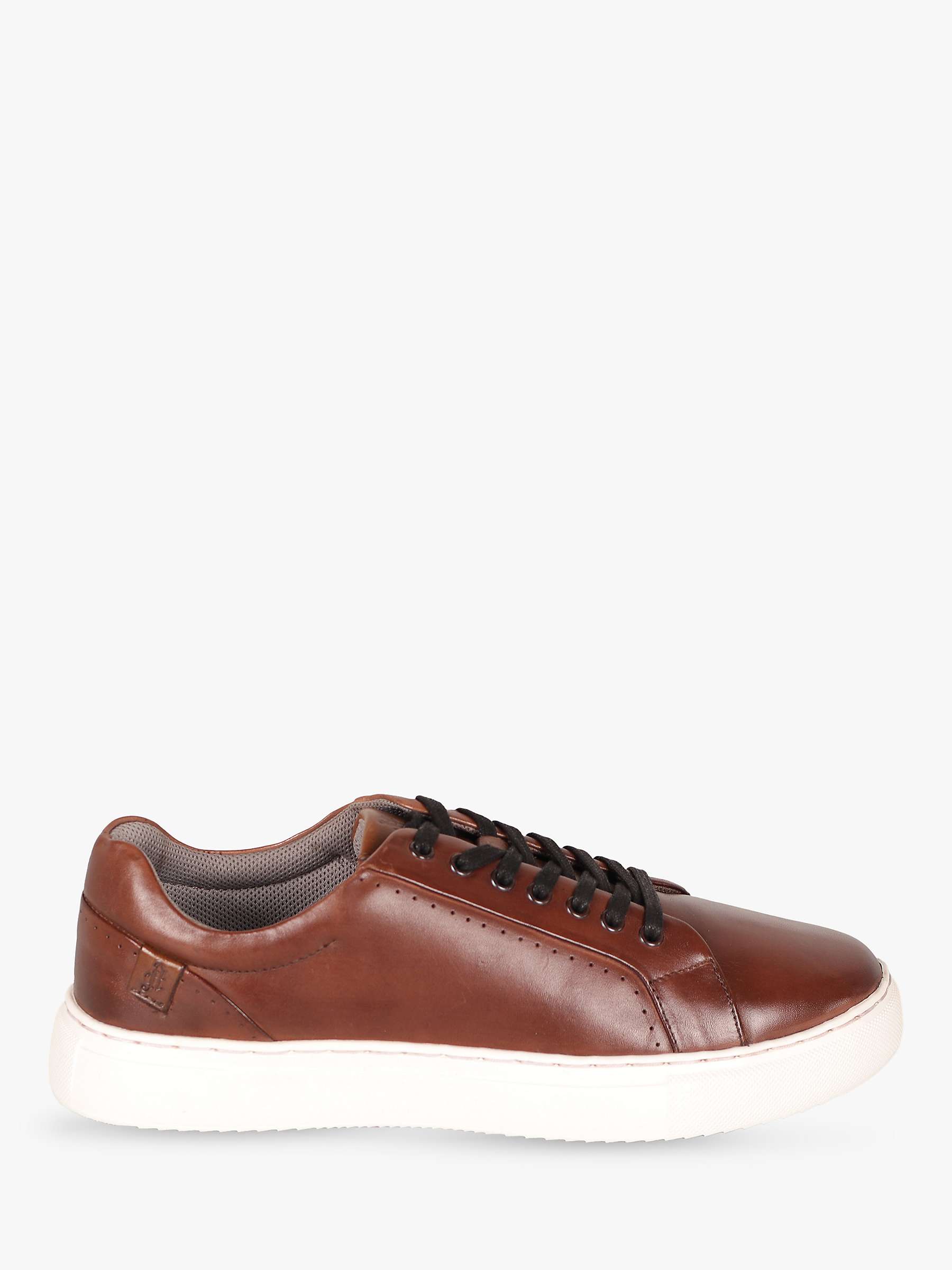 Buy Silver Street London Amen Collection Cavan Leather Trainers, Brown Online at johnlewis.com