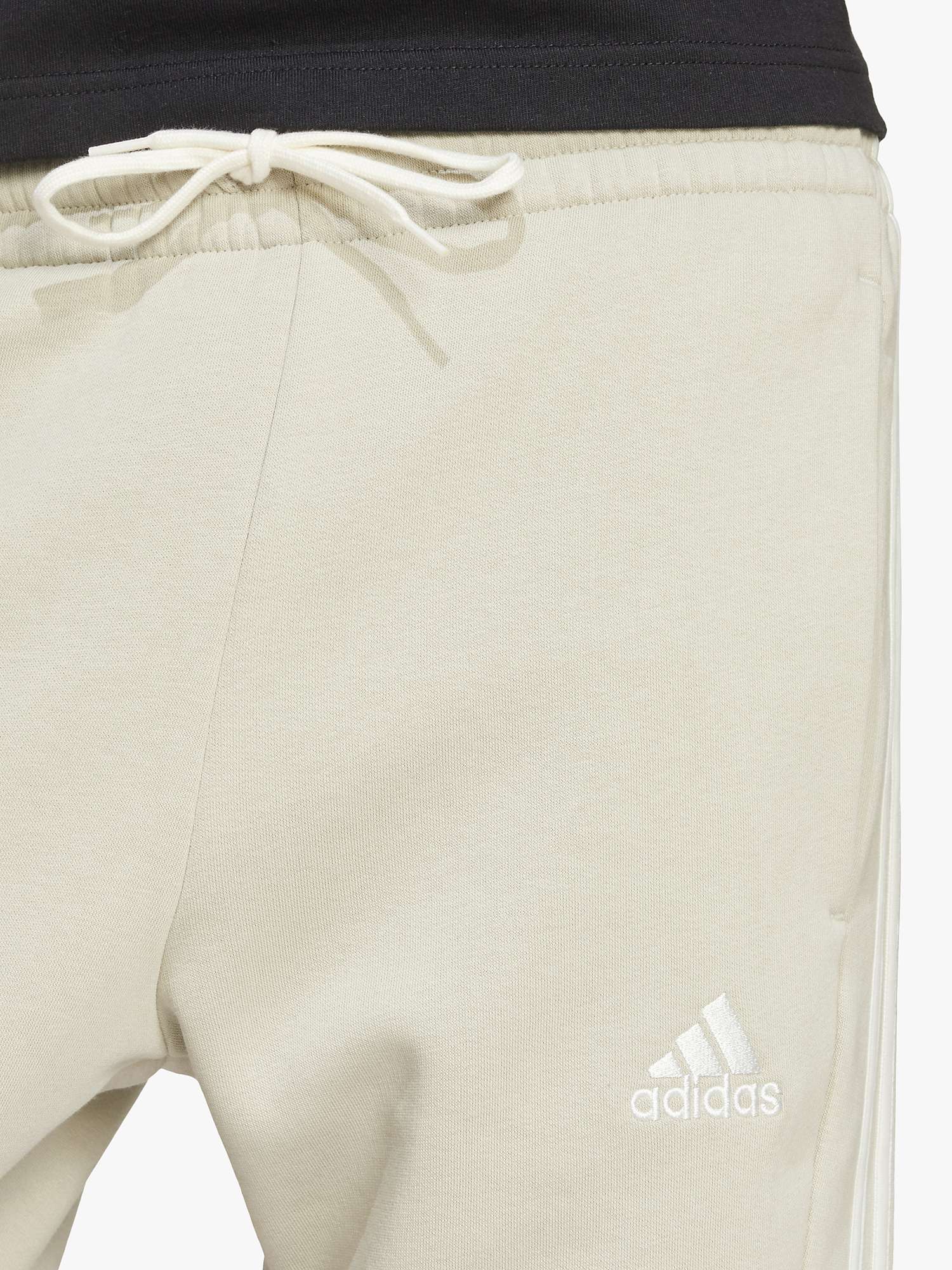 Buy adidas 3-Stripes Fleece Joggers, Putty Grey Online at johnlewis.com