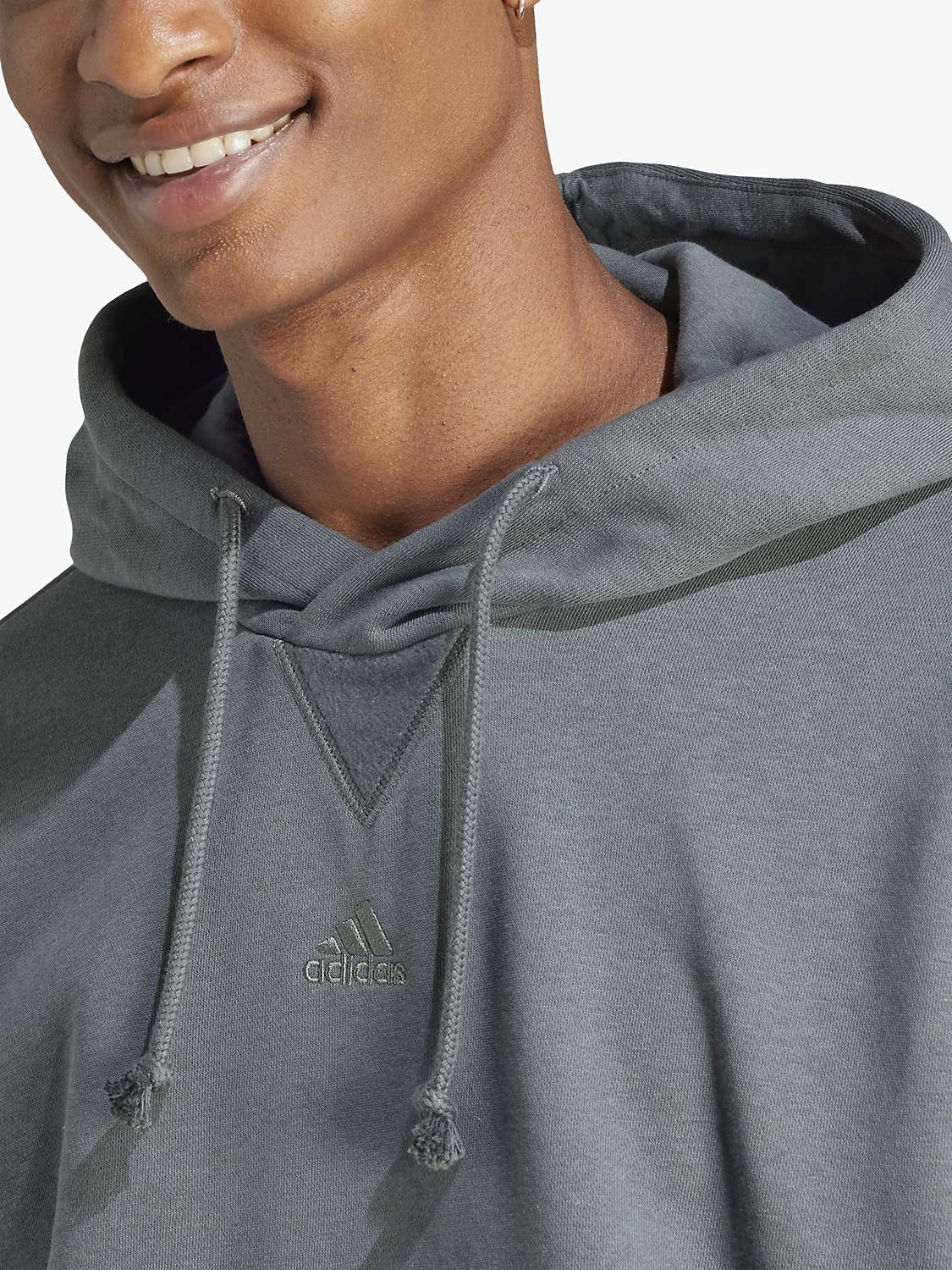 Buy adidas ALL SZN Men's Fleece Hoodie, Legend Ivy Online at johnlewis.com