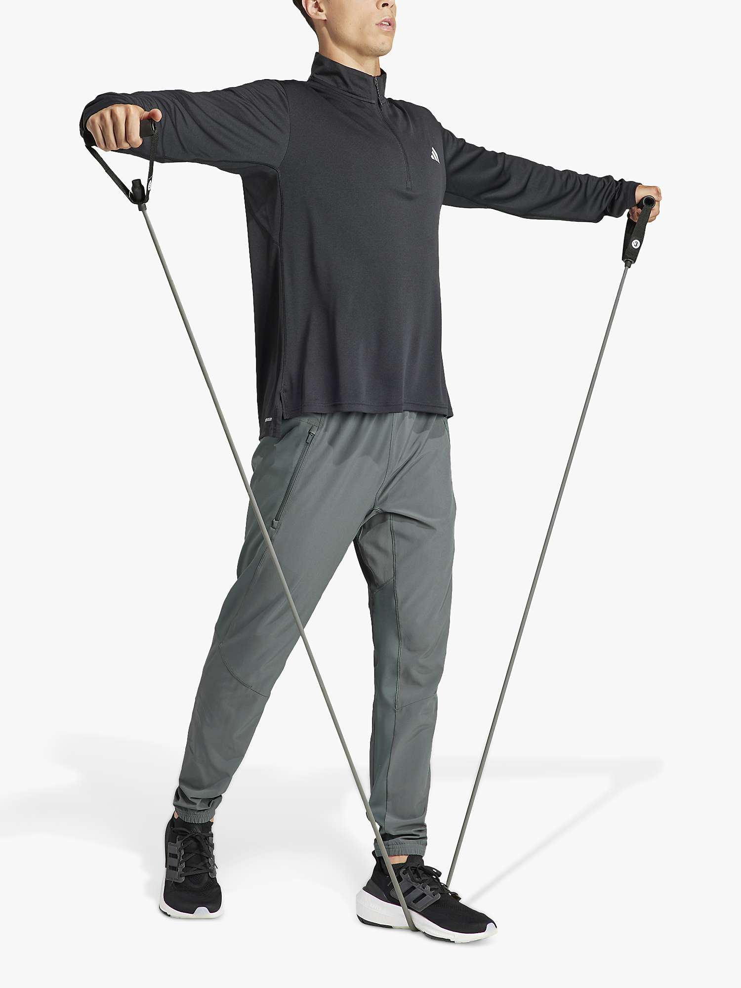Buy adidas Train Essentials Training 1/4 Zip Long Sleeve Top Online at johnlewis.com