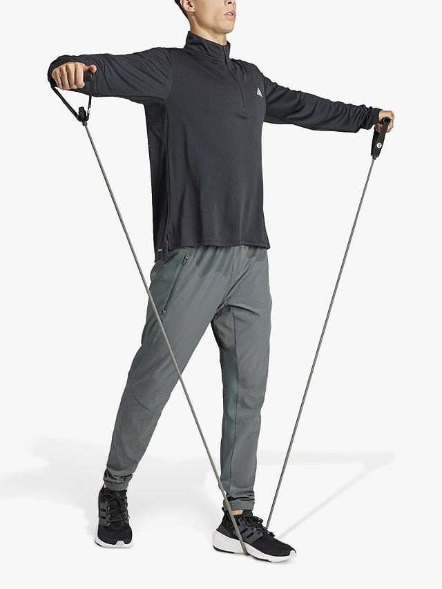adidas Train Essentials Training 1/4 Zip Long Sleeve Top, Black