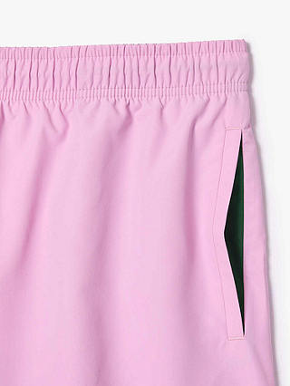 Lacoste Plain Logo Swim Shorts, Pink