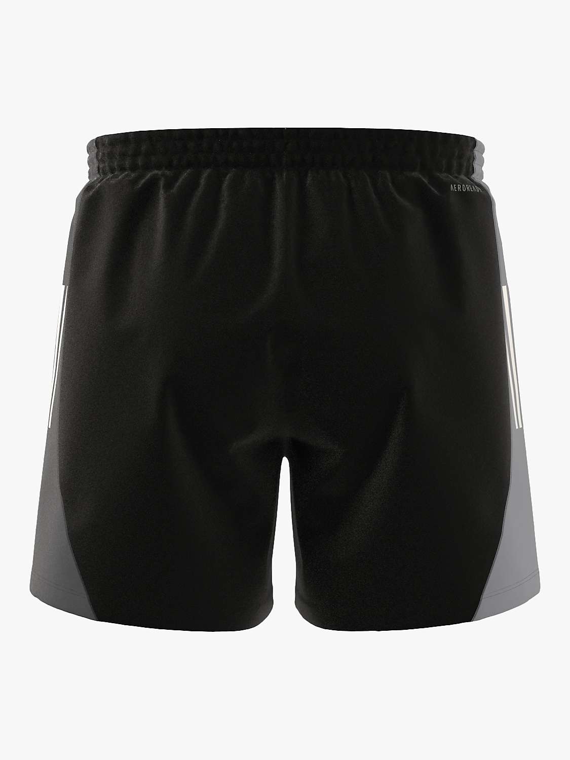 Buy adidas Own The Run Colour Block Zip Running Shorts, Black/Halo Silver Online at johnlewis.com