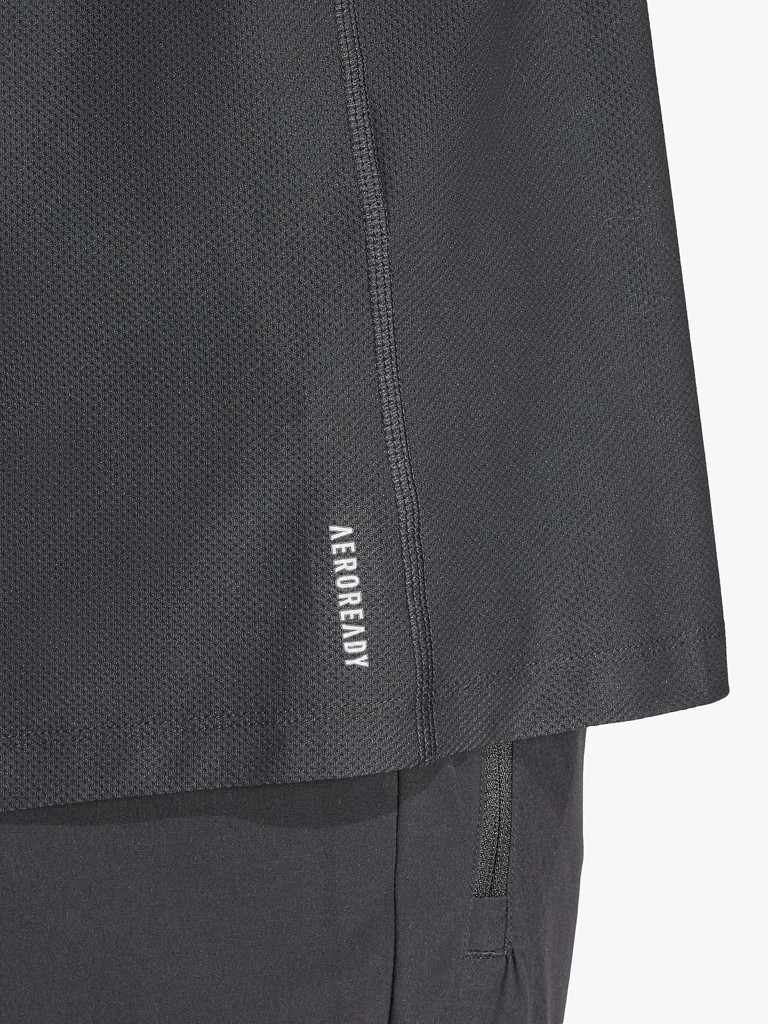Buy adidas Own The Run Short Sleeve Running Top, Black Online at johnlewis.com