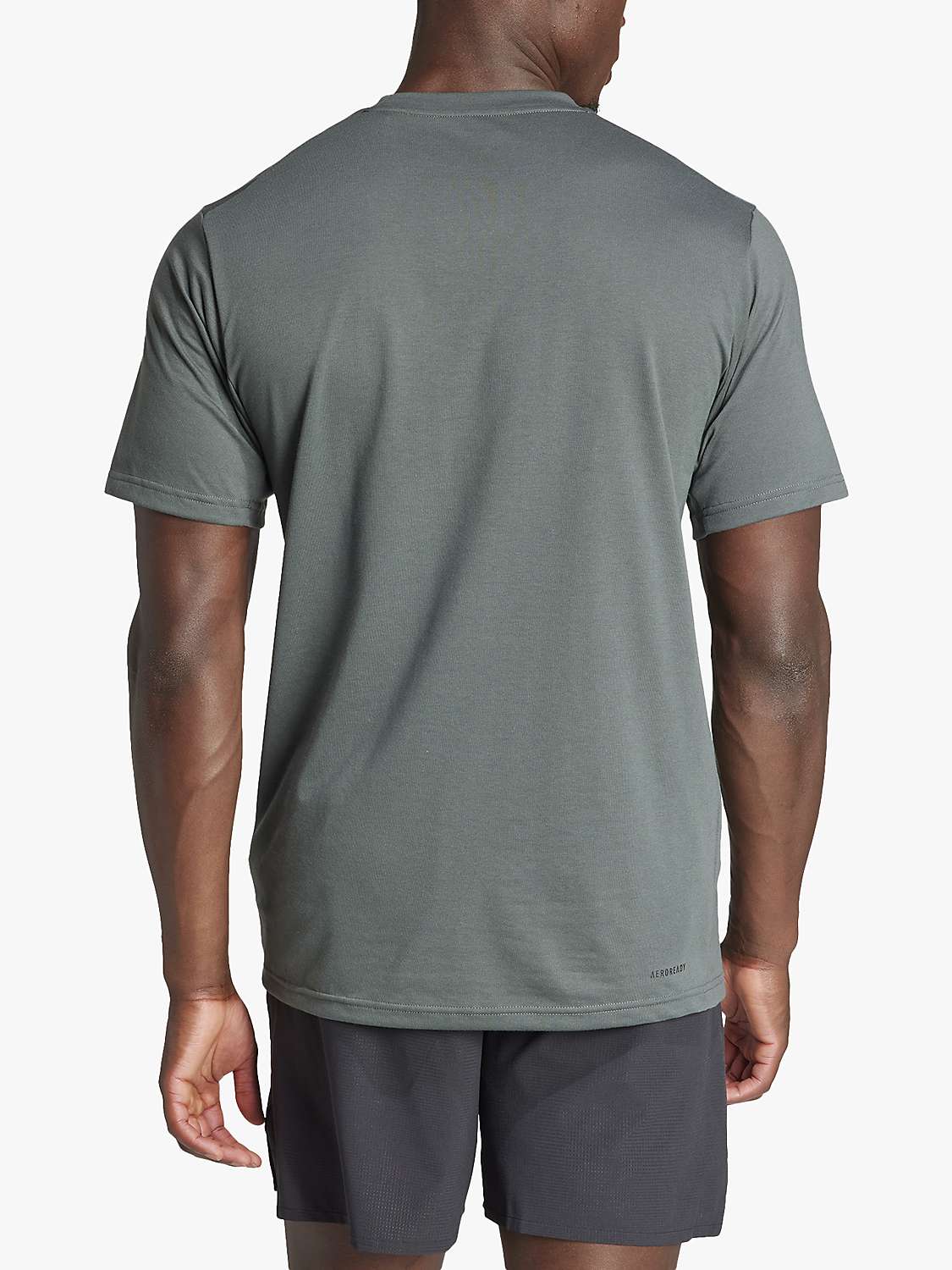 Buy adidas Train Essentials Feel Ready Training T-Shirt, Legend Ivy/Black Online at johnlewis.com