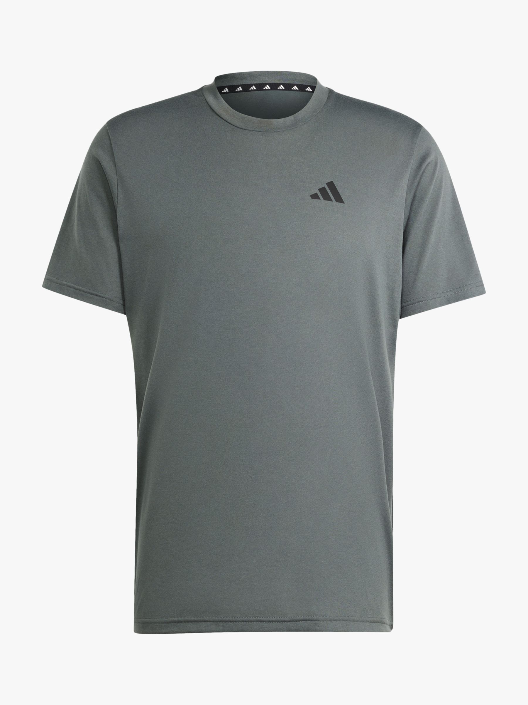 adidas Train Essentials Feel Ready Training T-Shirt, Legend Ivy/Black ...