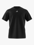 adidas HIIT Workout 3-Stripes T-Shirt, Black