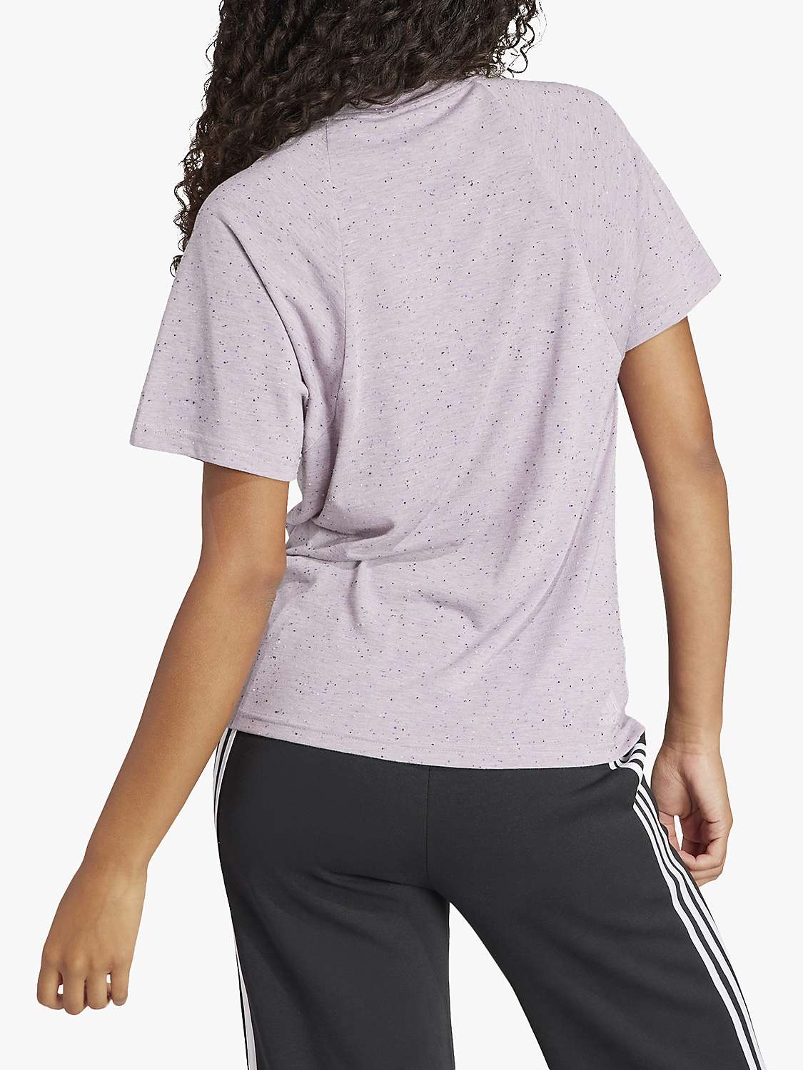 Buy adidas Future Icons 3.0 Short Sleeve T-Shirt, Purple Online at johnlewis.com