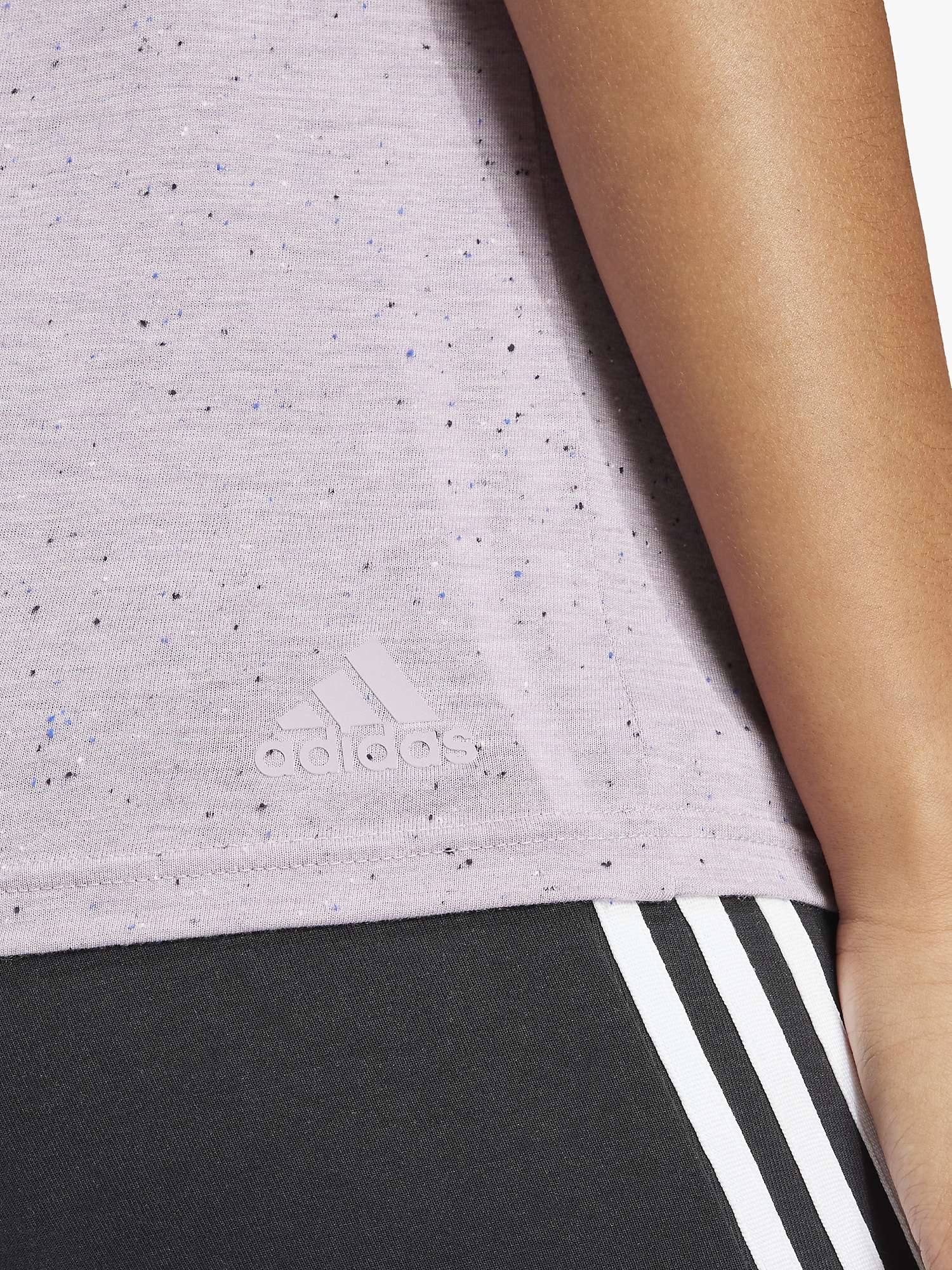 Buy adidas Future Icons 3.0 Short Sleeve T-Shirt, Purple Online at johnlewis.com