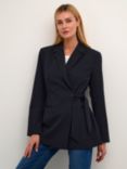 KAFFE Solvej Belt Blazer, Midnight Marine