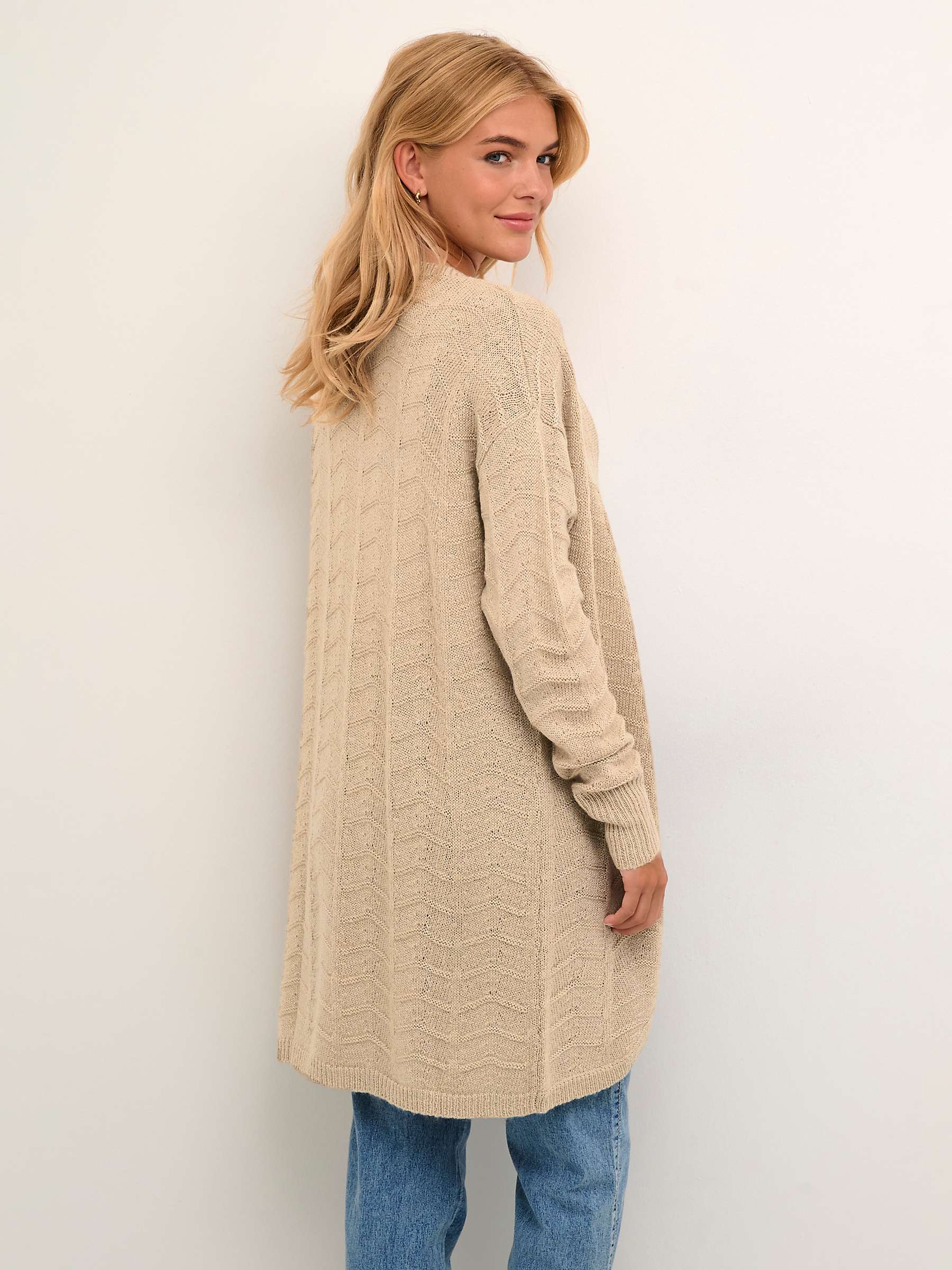 Buy KAFFE Emria Knit Cardigan, Feather Gray Online at johnlewis.com