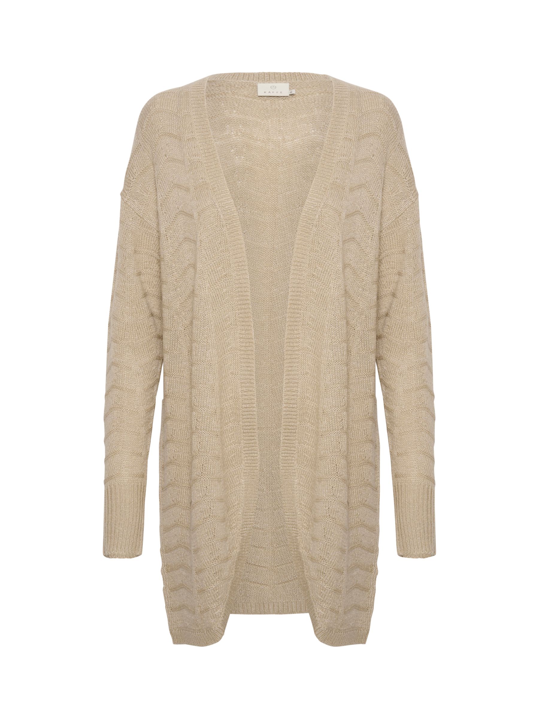 Buy KAFFE Emria Knit Cardigan, Feather Gray Online at johnlewis.com