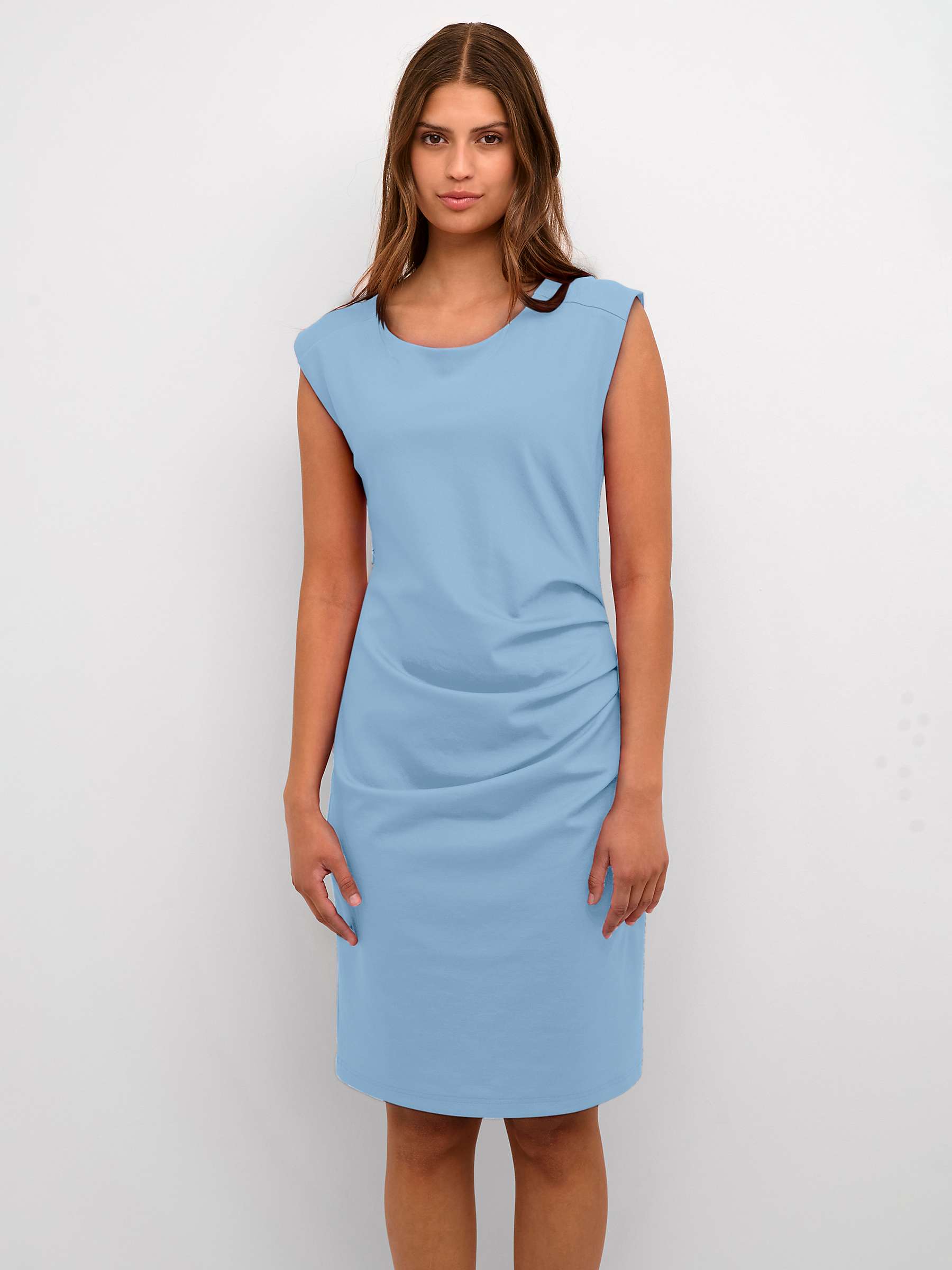 Buy KAFFE India Sleeveless Fitted Cocktail Dress, Faded Denim Online at johnlewis.com