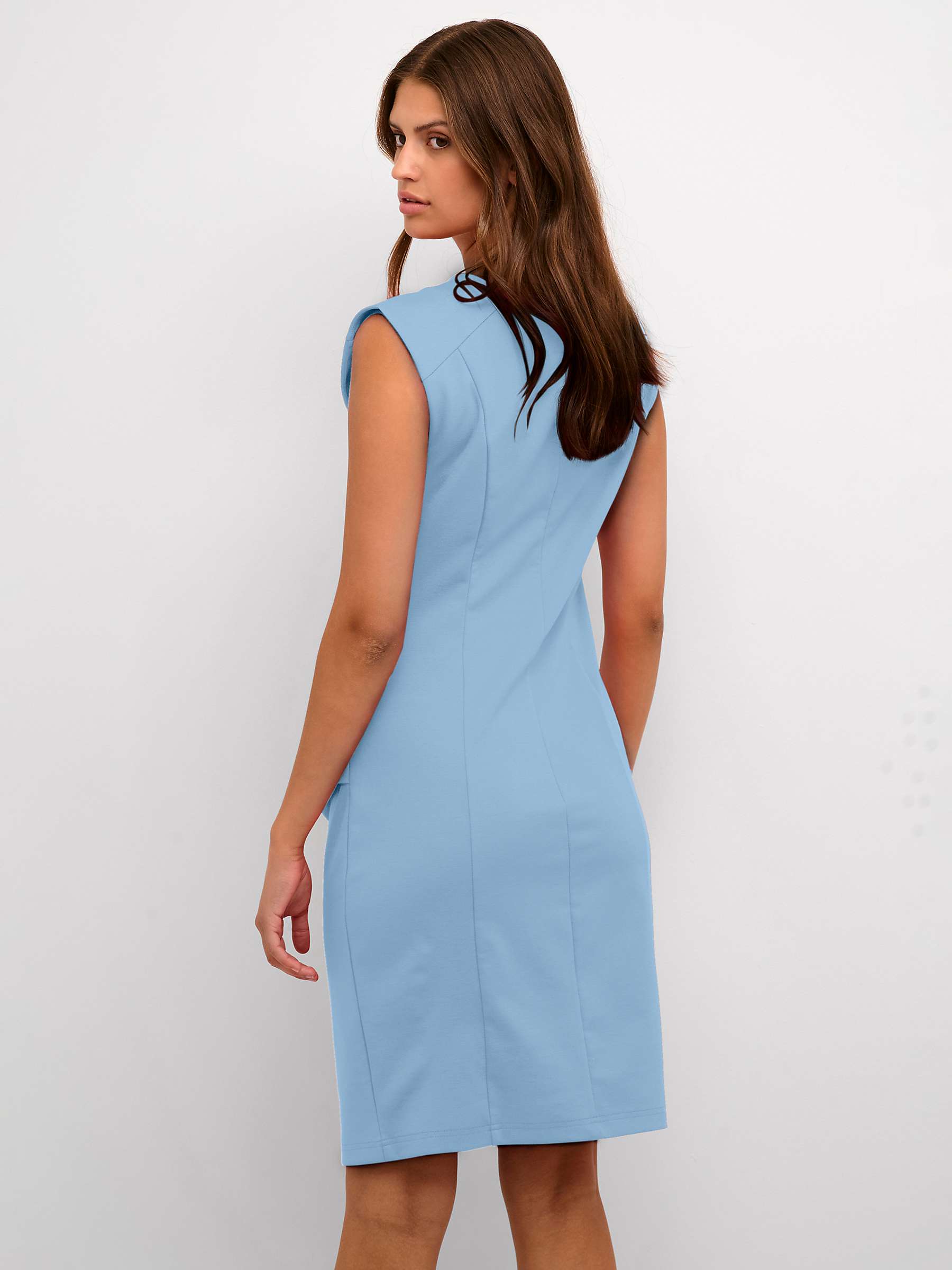 Buy KAFFE India Sleeveless Fitted Cocktail Dress, Faded Denim Online at johnlewis.com