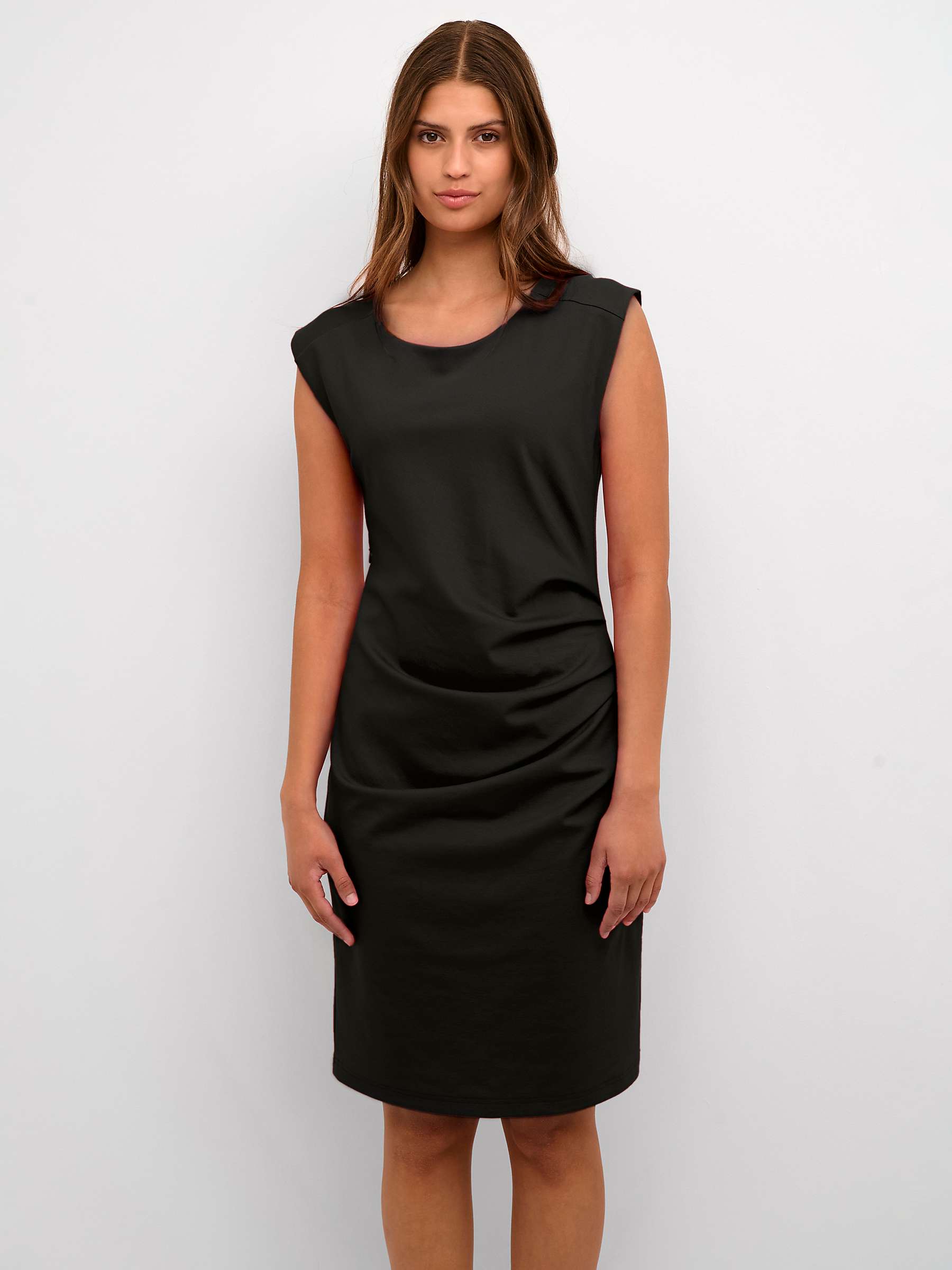 Buy KAFFE India Sleeveless Fitted Cocktail Dress, Black Deep Online at johnlewis.com