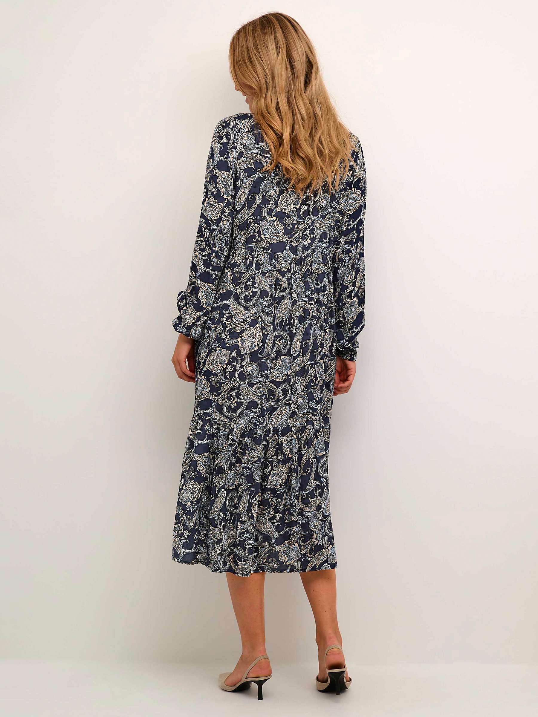 Buy KAFFE Mille Amber Paisley Dress, Midnight Online at johnlewis.com