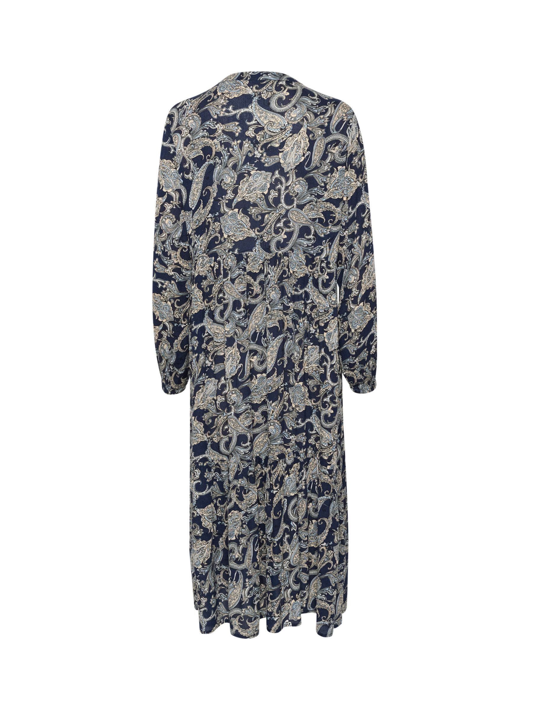 KAFFE Mille Amber Paisley Dress, Midnight at John Lewis & Partners