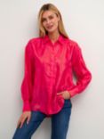 KAFFE Sabrina Loose Fit Metallic Shirt, Virtual Pink