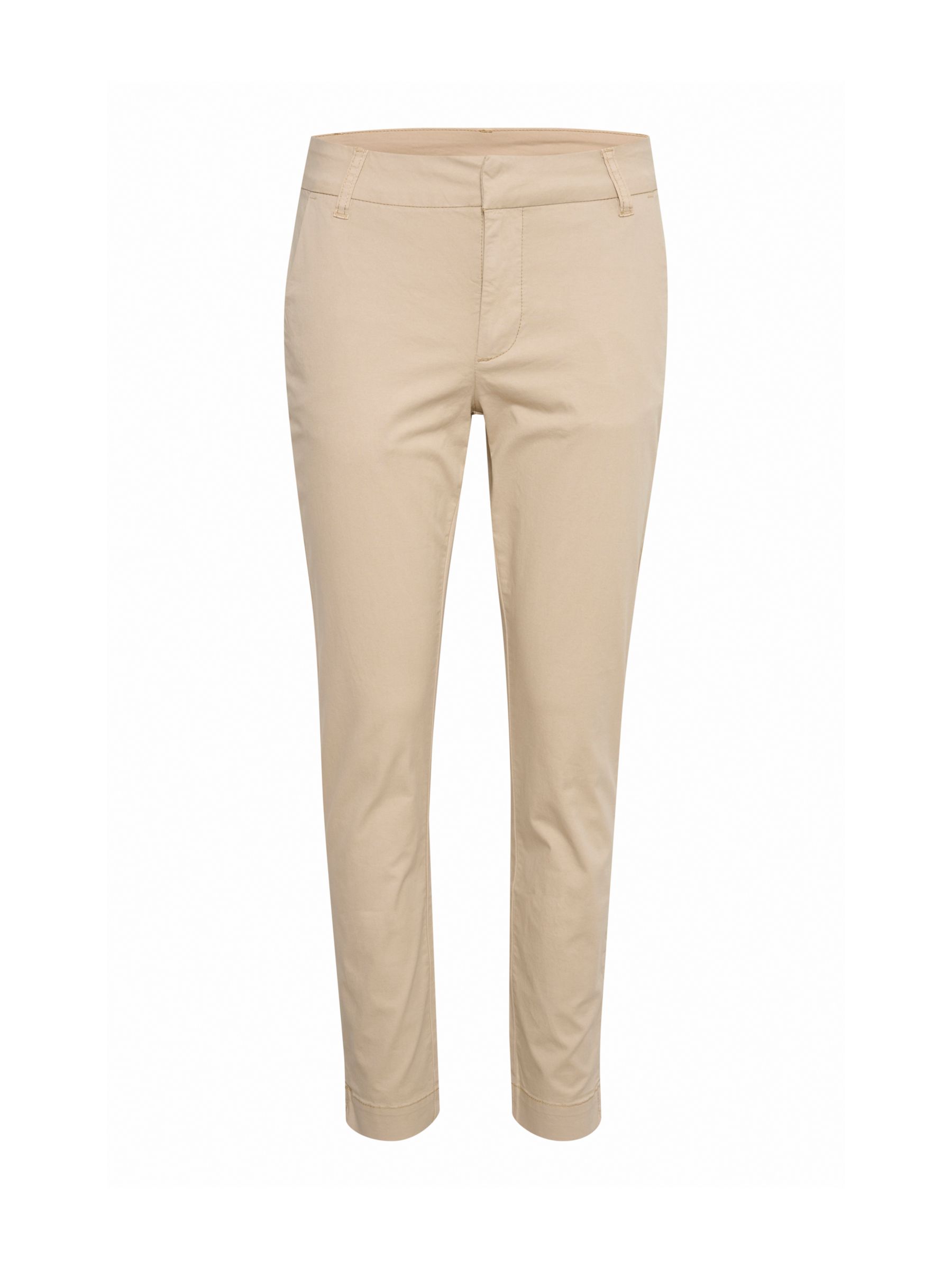 KAFFE Mette Slim Fit Trousers, Feather Grey at John Lewis & Partners