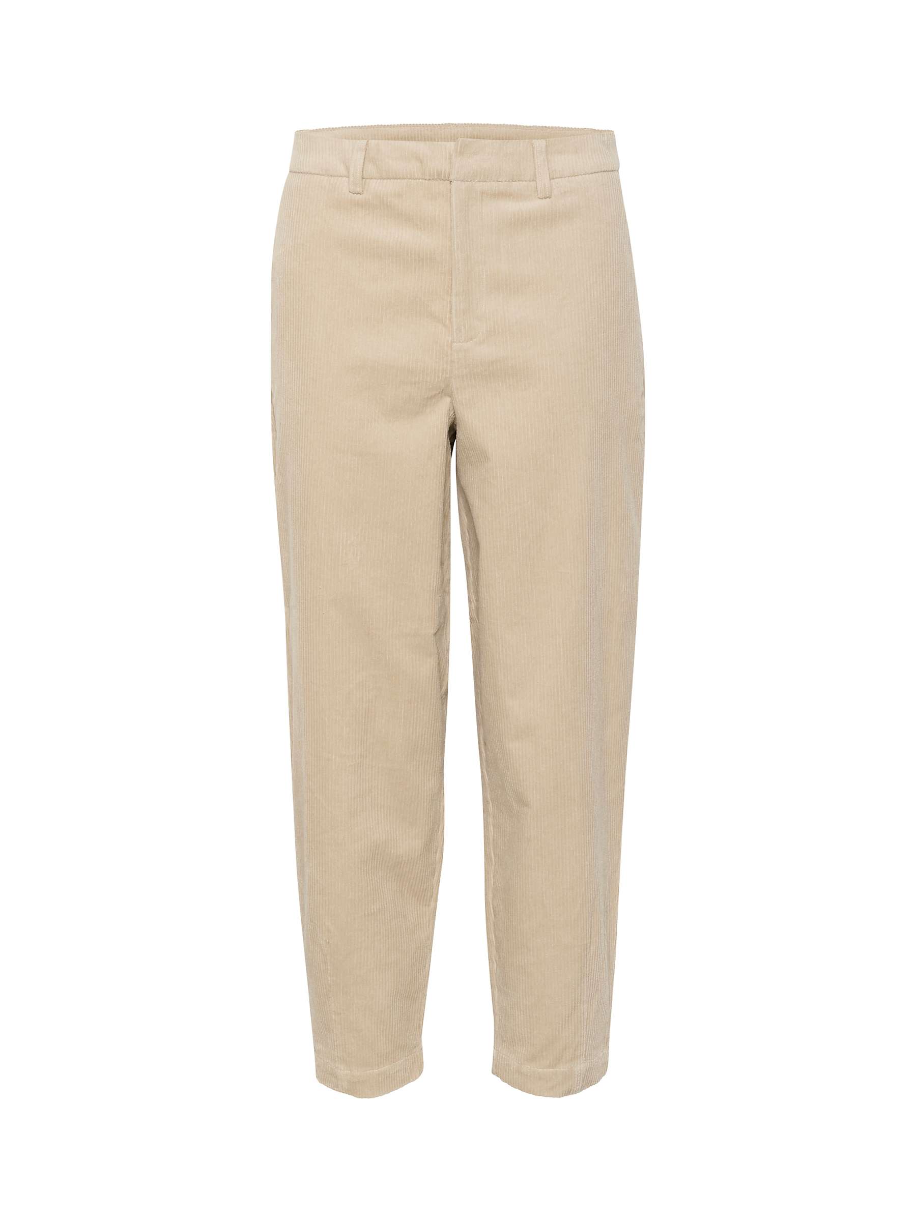 KAFFE Meloi Corduroy Trousers, Feather Grey at John Lewis & Partners