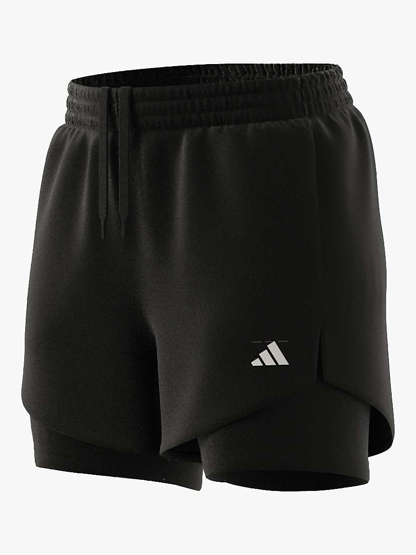 Buy adidas Aeroready Minimal 2 in 1 Shorts, Black Online at johnlewis.com