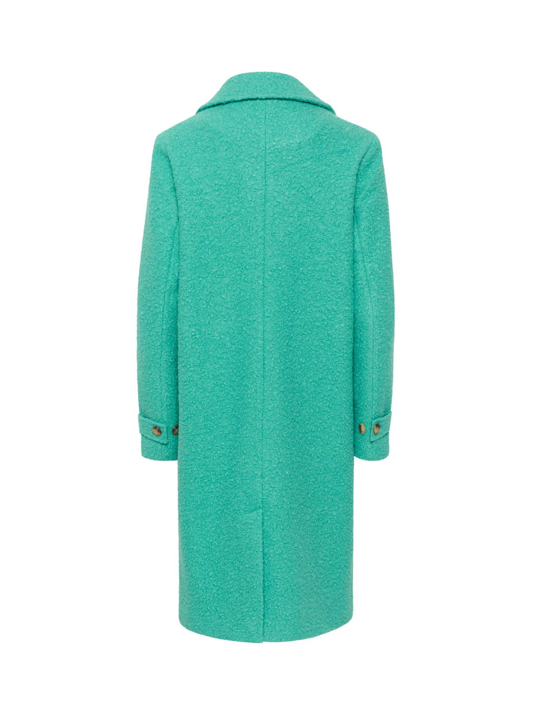 KAFFE Anne Teddy Coat, Gumdrop Green at John Lewis & Partners