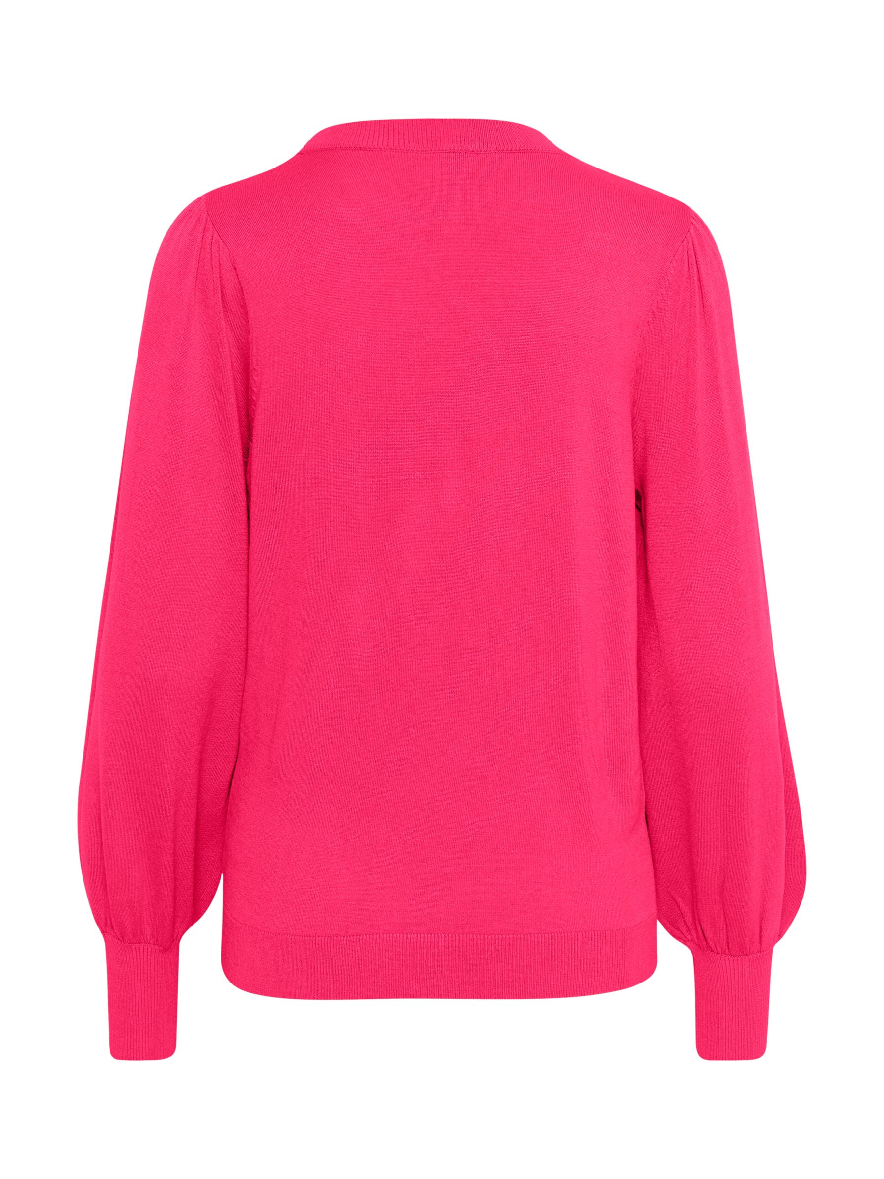 KAFFE Lizza V-Neck Jumper, Virtual Pink