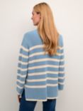 KAFFE Cilla Stripe Jumper, Faded Denim