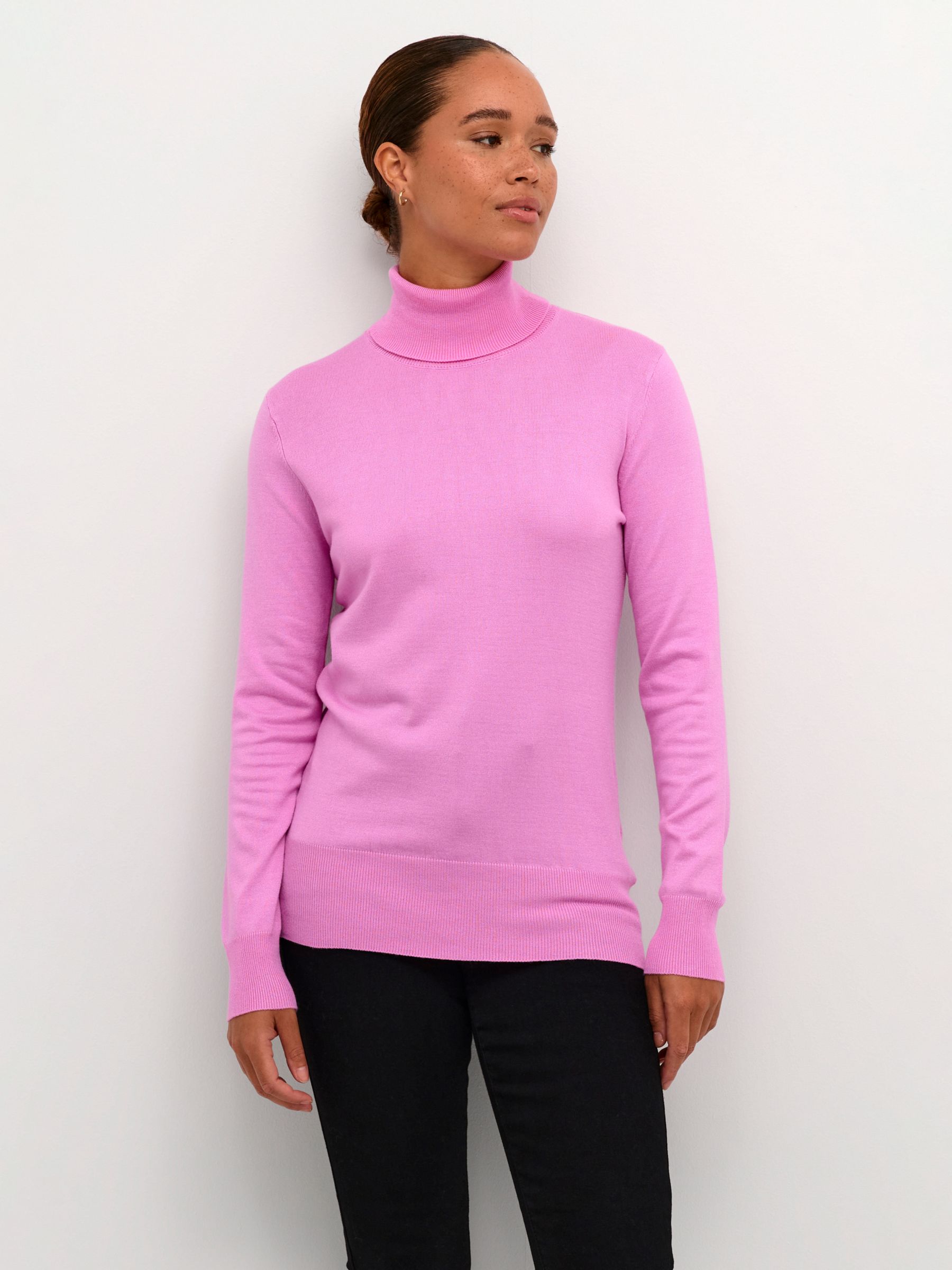 Women's Knitwear - Roll Neck, Pink
