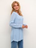 KAFFE Amber Long Sleeve Tunic Top, Faded Denim