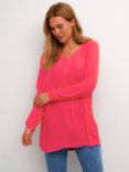 KAFFE Amber Long Sleeve Tunic Top, Virtual Pink