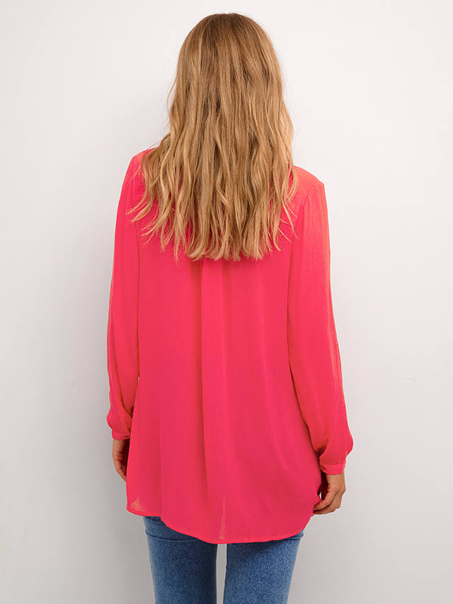 KAFFE Amber Long Sleeve Tunic Top, Virtual Pink