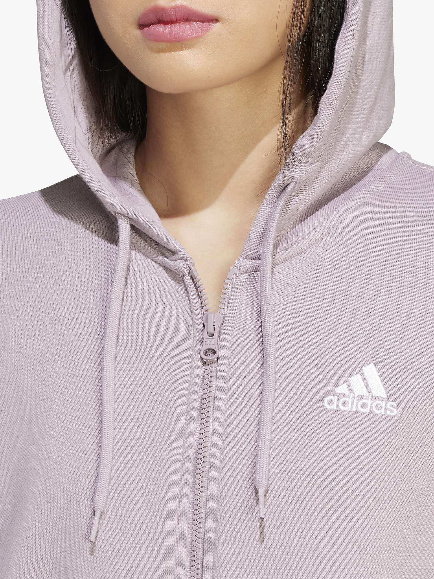 Buy adidas Essentials Linear Full-Zip French Terry Hoodie Online at johnlewis.com