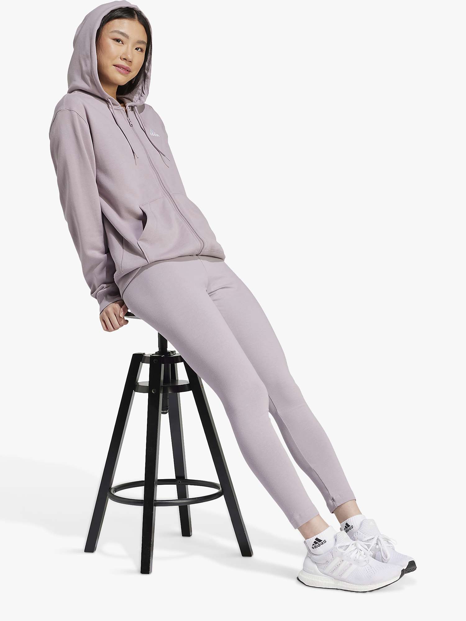Buy adidas Essentials Linear Full-Zip French Terry Hoodie Online at johnlewis.com