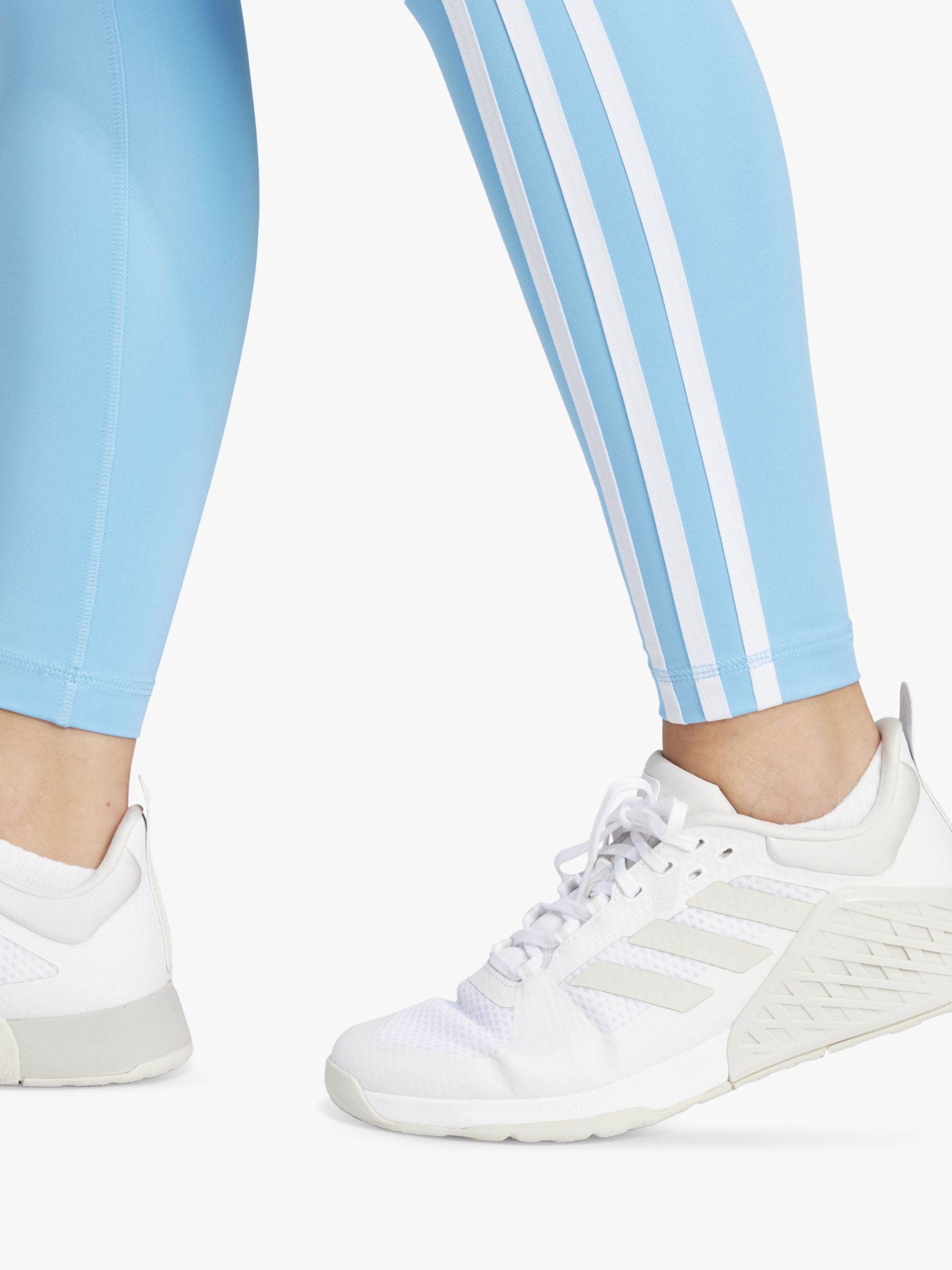 adidas Train Essentials 3-Stripes High Waisted 7/8 Leggings, Semi Blue Burst, S