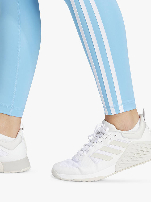 adidas Train Essentials 3-Stripes High Waisted 7/8 Leggings, Semi Blue Burst
