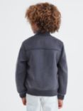 Reiss Kids' Shuffle Wool Blend Zip Through Jacket, Airforce Blue, Airforce Blue