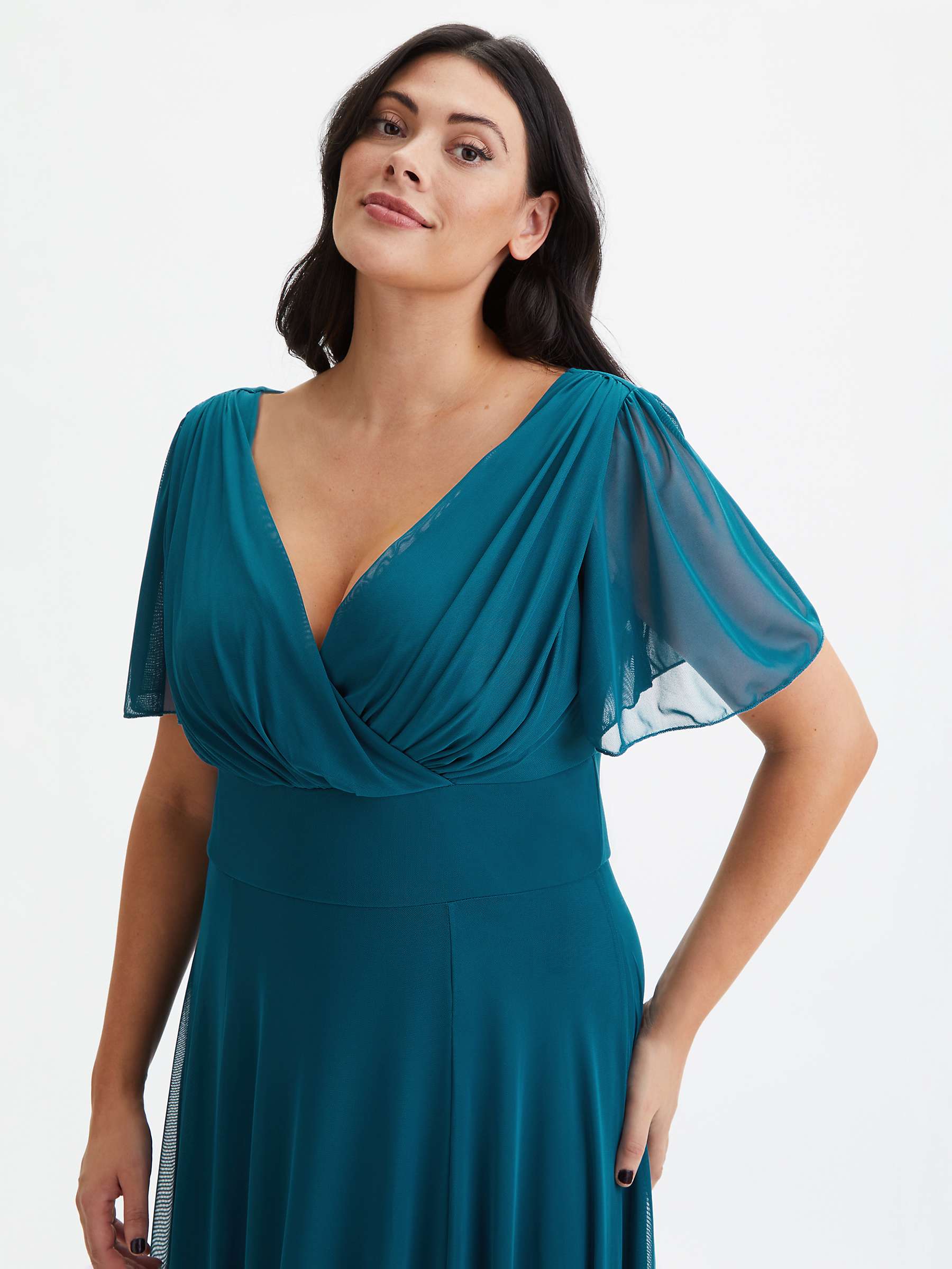 Buy Scarlett & Jo Isabelle Float Sleeve Maxi Dress, Teal Online at johnlewis.com