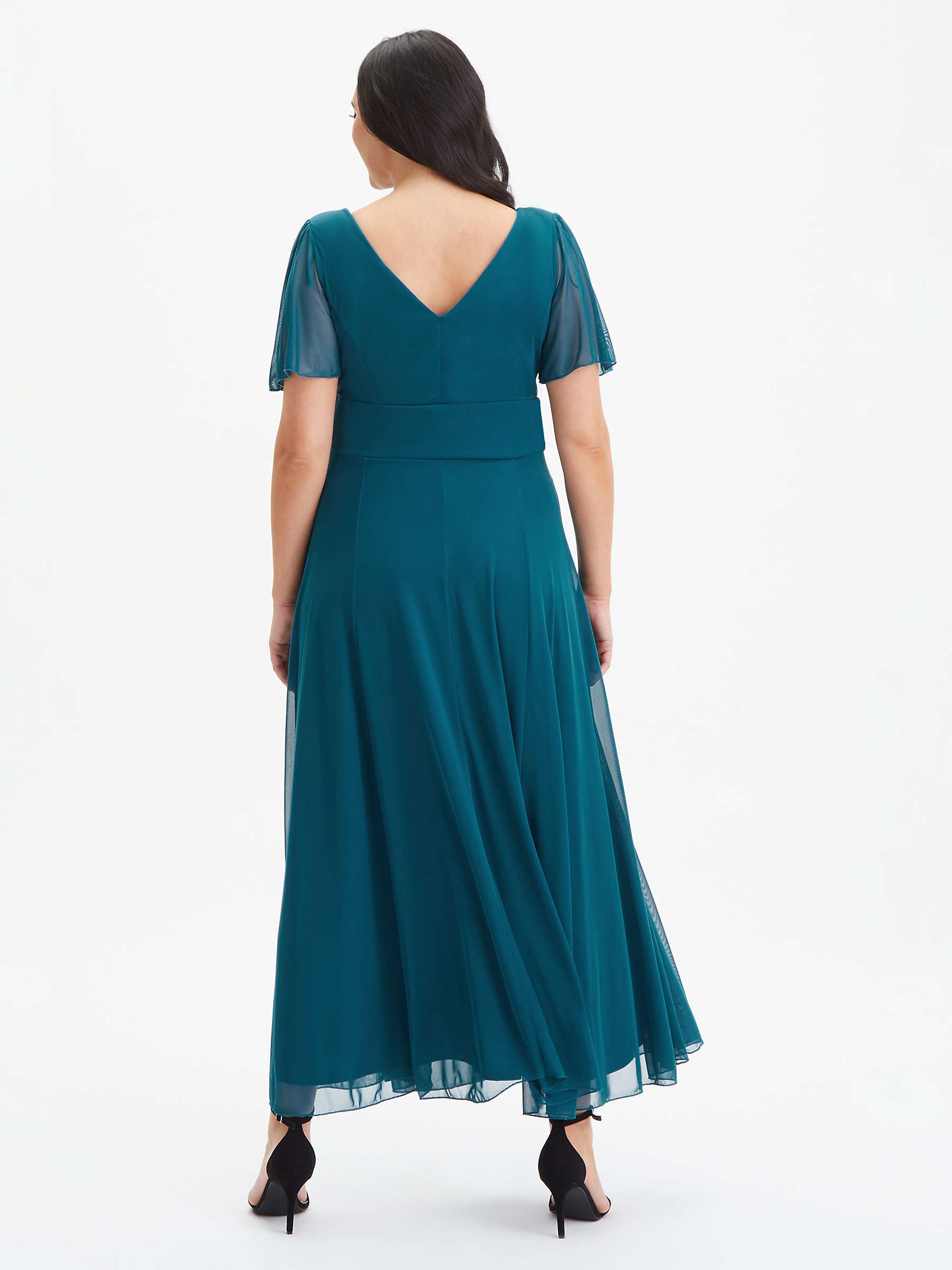 Buy Scarlett & Jo Isabelle Float Sleeve Maxi Dress, Teal Online at johnlewis.com