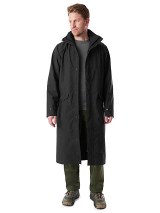 Rohan Hyde Men's Waterproof Long Length Mac Coat, Black at John Lewis ...