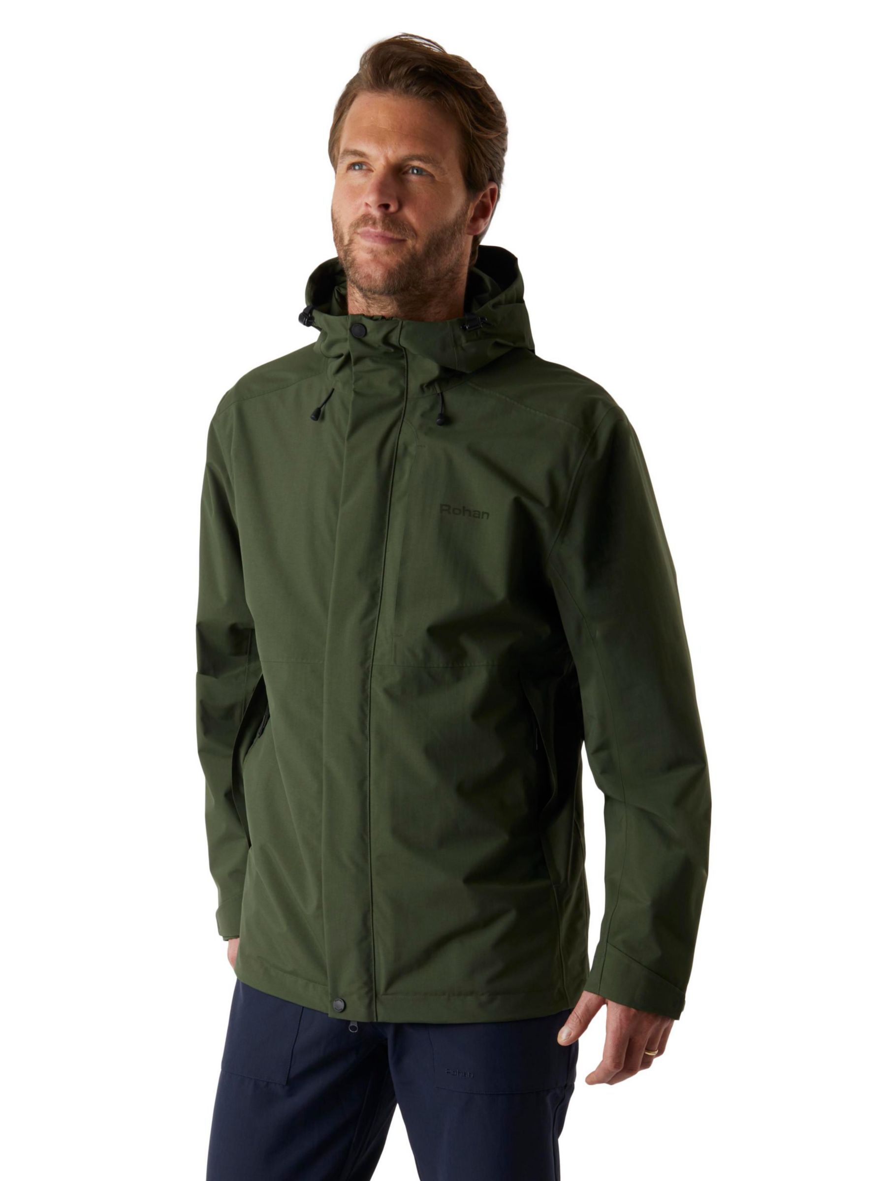 Rohan Brecon Men's Waterproof Jacket, Conifer Green at John Lewis ...