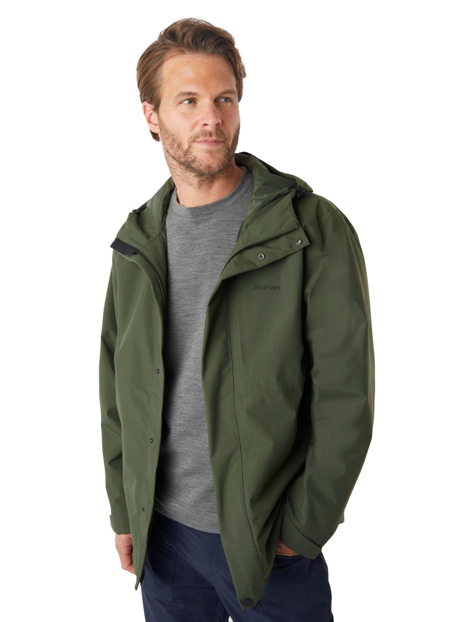 Rohan Brecon Men's Waterproof Jacket, Conifer Green at John Lewis ...