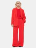 Whistles Petite Crepe Boyfriend Blazer, Red