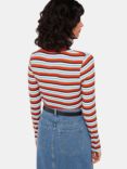 Whistles Stripe Ribbed Crew Neck T-Shirt, Multi